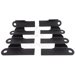 SET OF 8 FOLDED KNIVES COATED (4 RIGHT + 4 LEFT)