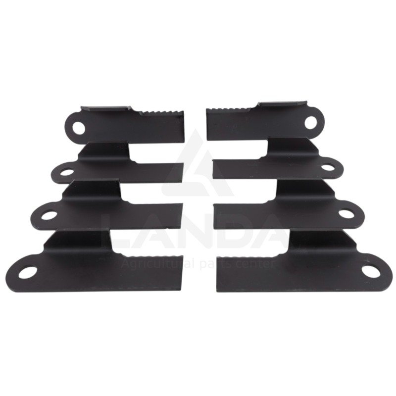 SET OF 8 FOLDED KNIVES COATED (4 RIGHT + 4 LEFT)