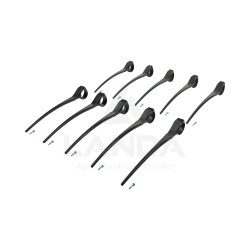 KIT DE 10 DENTS DE RABATTEUR PLASTIQUE LATERALE (Visserie incluse)