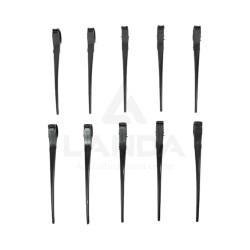 KIT DE 10 DENTS DE RABATTEUR PLASTIQUE LATERALE (Visserie incluse)