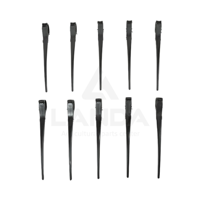 KIT DE 10 DENTS DE RABATTEUR PLASTIQUE LATERALE (Visserie incluse)