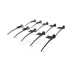 KIT OF 10 REEL TEETH WITH RIGHT FLAT