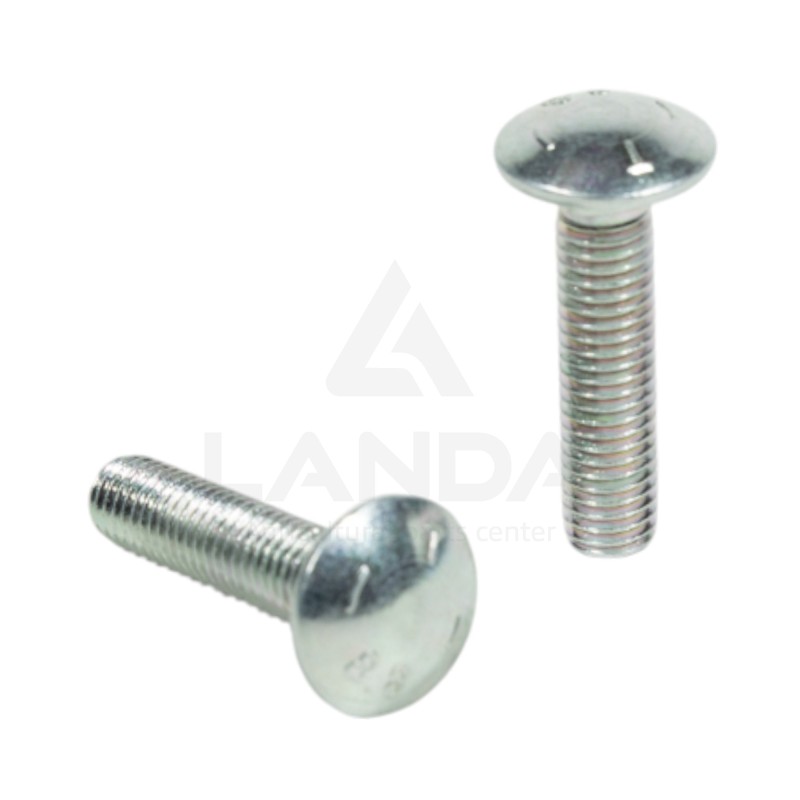 VIS TETE BOMBEE COLLET CARREE COURT M8X35