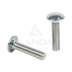 VIS TETE BOMBEE COLLET CARREE COURT M8X35