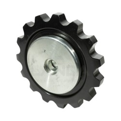 PIGNON TENDEUR COMPLET ACIER 15 DENTS (bagues et roulements inclus)
