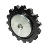 PIGNON TENDEUR COMPLET ACIER 15 DENTS (bagues et roulements inclus)