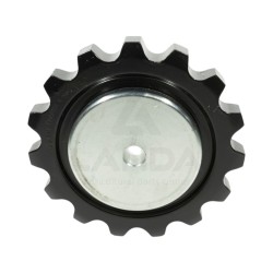 PIGNON TENDEUR COMPLET ACIER 15 DENTS (bagues et roulements inclus)