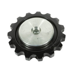 PIGNON TENDEUR COMPLET ACIER 15 DENTS (bagues et roulements inclus)