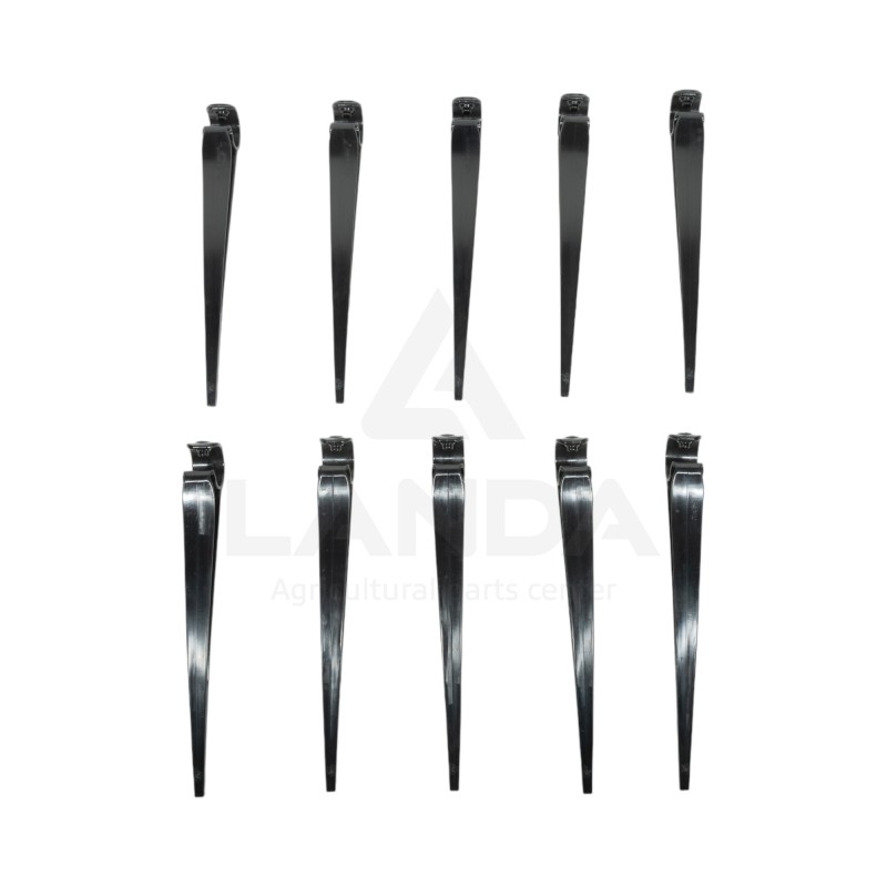 KIT DE 10 DENTS DE RABATTEUR PLASTIQUE (Visserie incluse)