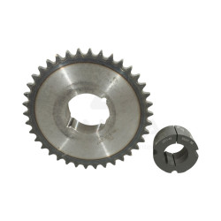 PIGNON 38 dents, 19.05S(3/4),Diám 45, rainure de clavette 14mm