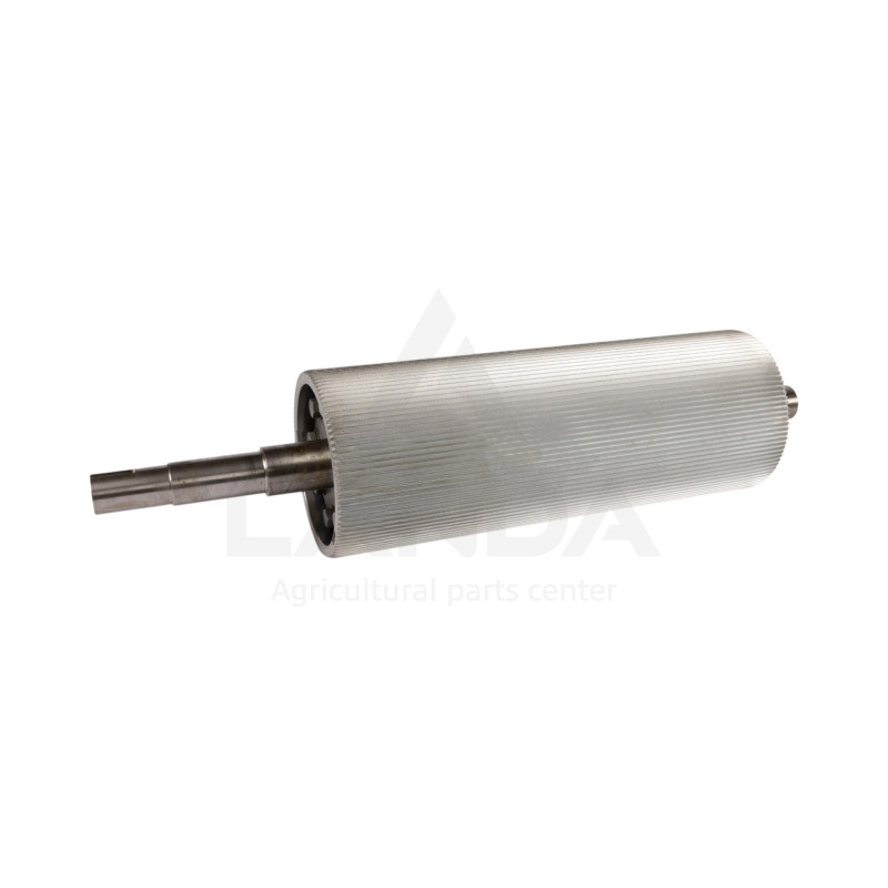 ROULEAU ÉCLATEUR AVANT MCC CLASSIC 100 DENTS (Chromé, Ø250mm, monté avec arbre - sans palier)