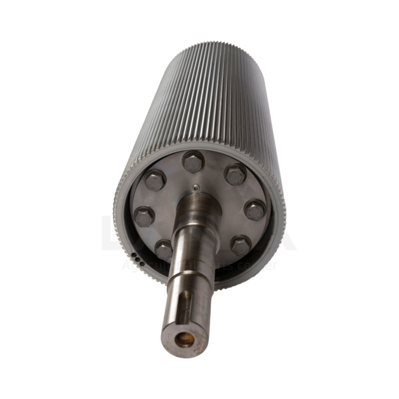 ROULEAU ÉCLATEUR AVANT MCC CLASSIC 100 DENTS (Chromé, Ø250mm, monté avec arbre - sans palier)