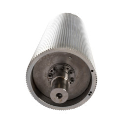 ROULEAU ÉCLATEUR AVANT MCC CLASSIC 100 DENTS (Chromé, Ø250mm, monté avec arbre - sans palier)
