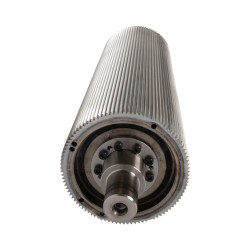 ROULEAU ÉCLATEUR ARRIÈRE MCC CLASSIC 100 DENTS (Chromé, Ø196mm, monté avec arbre - sans palier)