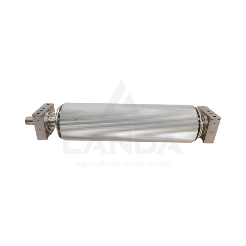 COMPLETE FRONT CORN CRACKER ROLLER 100 TOOTH (CHROME PLATED)