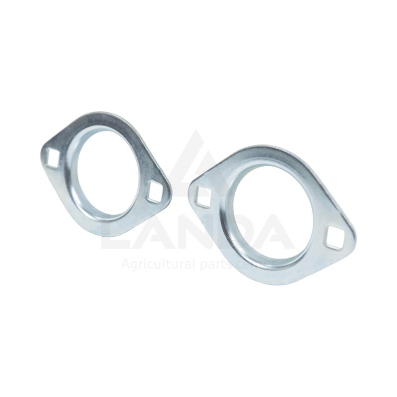SET OF 2 OVAL FLANGE BEARING HOUSINGS (WITH GREASE NIPPLE)