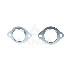SET OF 2 OVAL FLANGE BEARING HOUSINGS (WITH GREASE NIPPLE)