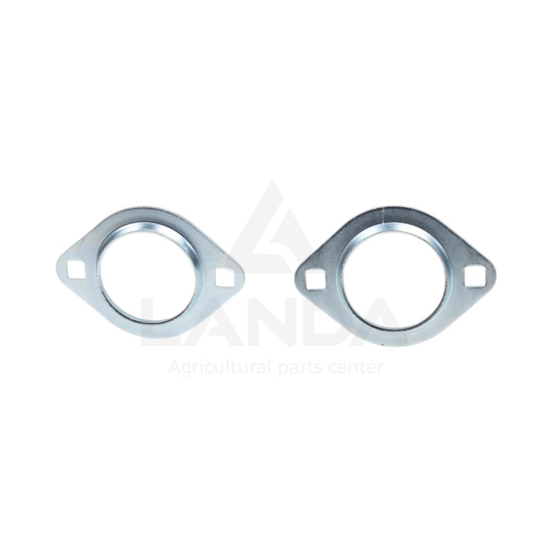 SET OF 2 OVAL FLANGE BEARING HOUSINGS (WITH GREASE NIPPLE)