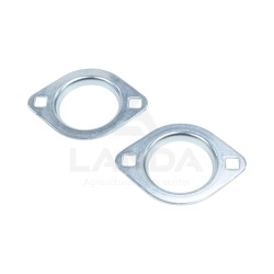 SET OF 2 OVAL FLANGE BEARING HOUSINGS (WITH GREASE NIPPLE)