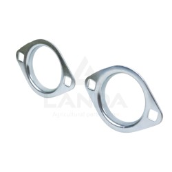 SET OF 2 OVAL FLANGE BEARING HOUSINGS (WITH GREASE NIPPLE)