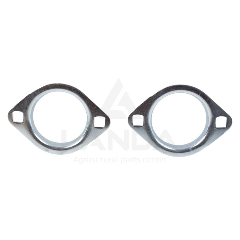 SET OF 2 OVAL FLANGE BEARING HOUSINGS (WITH GREASE NIPPLE)