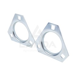 SET OF 2 TRIANGULAR FLANGE BEARING HOUSINGS (WITHOUT GREASE NIPPLE)