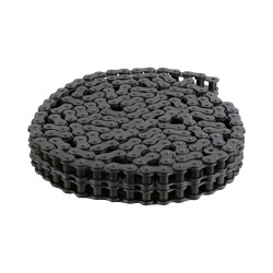 CHAINE DOUBLE A ROULEAUX ASA80-2 (Le metre / Cdt 5m)