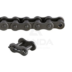 CHAINE A ROULEAUX 20B-1H (Le metre / Cdt 5m)
