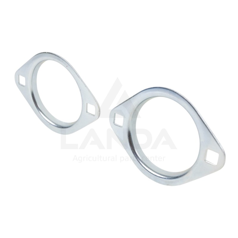 SET OF 2 OVAL FLANGE BEARING HOUSINGS (WITH GREASE NIPPLE)