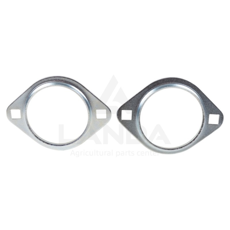 SET OF 2 OVAL FLANGE BEARING HOUSINGS (WITH GREASE NIPPLE)