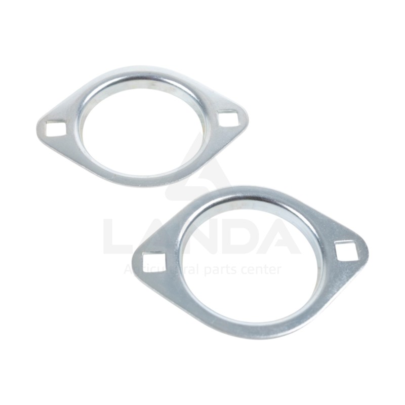 SET OF 2 OVAL FLANGE BEARING HOUSINGS (WITH GREASE NIPPLE)