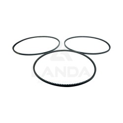 JEU 3 COURROIES TRAPEZOIDALES CRANTEES