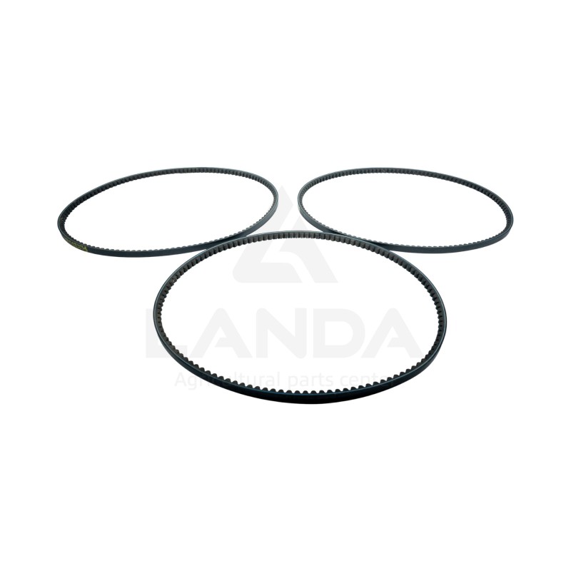 JEU 3 COURROIES TRAPEZOIDALES CRANTEES