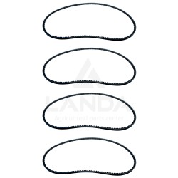 SET OF 4 SERRATED V-BELTS