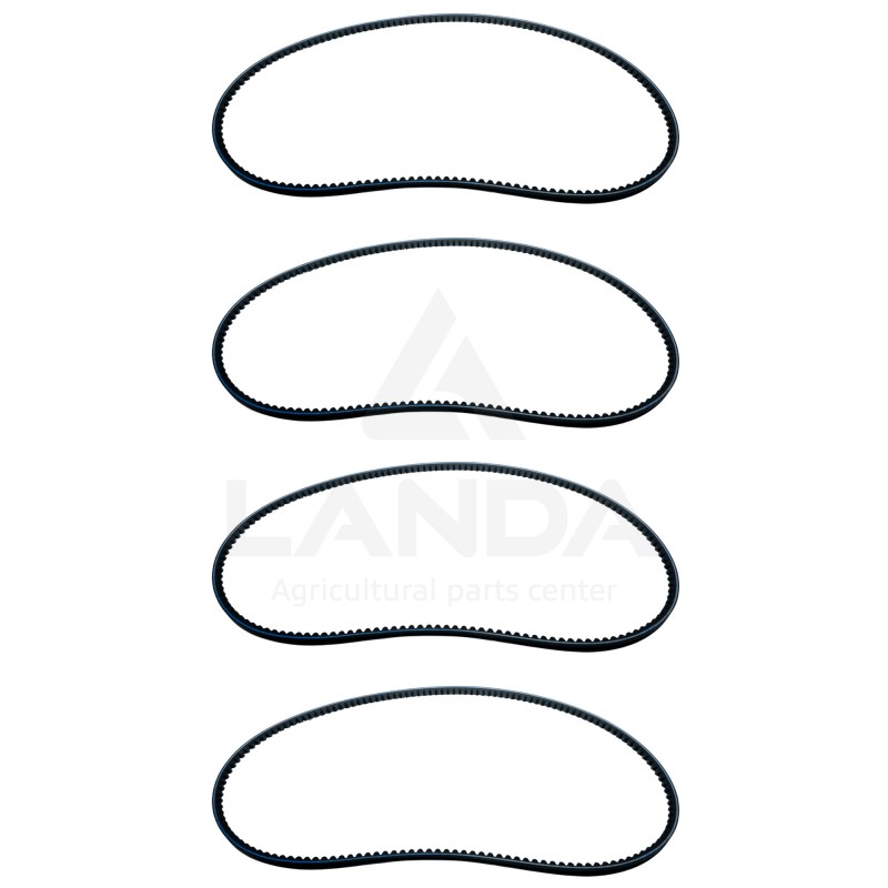 JEU 4 COURROIES TRAPEZOIDALES CRANTEES