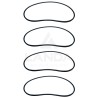 JEU 4 COURROIES TRAPEZOIDALES CRANTEES