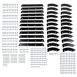 KIT TOLES D'USURE DE TIRE-PAILLE COMPLET AVEC BOULONNERIE